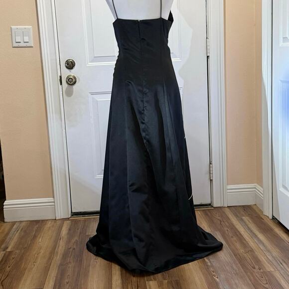 V intage 90s NIKI Black Evening Gown w Convertible Wrap – M/L - Picture 4 of 9